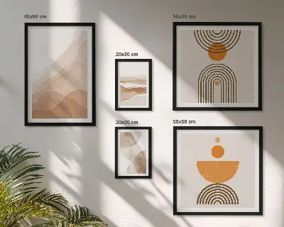 Set di 5 quadri con strutture di varie sfumature di minimalismo