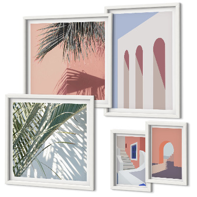 Set di quadri incorniciati Illustrazioni di architettura urbana