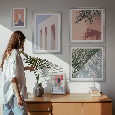 Set di quadri incorniciati Illustrazioni di architettura urbana
