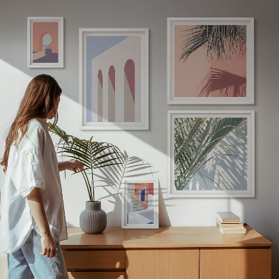 Set di quadri incorniciati Illustrazioni di architettura urbana