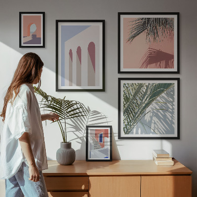 Set di quadri incorniciati Illustrazioni di architettura urbana
