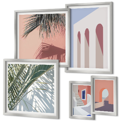 Set di quadri incorniciati Illustrazioni di architettura urbana