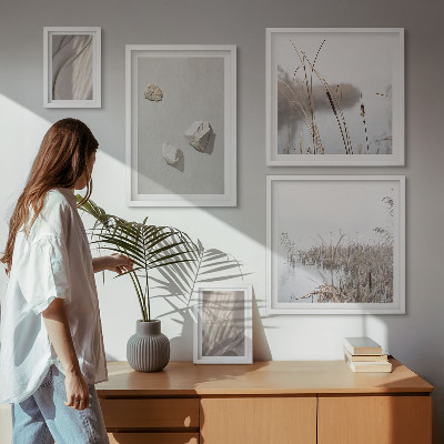 Polittico con cornice Primi piani della struttura in stile boho
