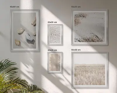 Set di 5 quadri con trame naturali in stile boho