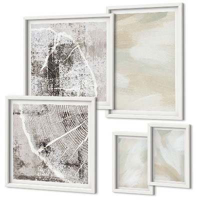 Set di quadri incorniciati Texture pittorica minimalismo
