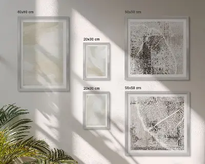 Set di quadri incorniciati con design a texture pittorica minimalista