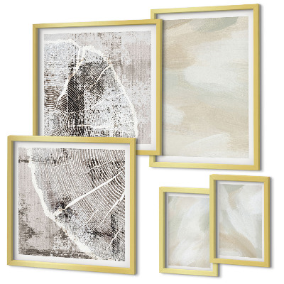 Set di quadri incorniciati Texture pittorica minimalismo