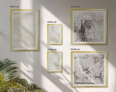 Set di quadri incorniciati con design a texture pittorica minimalista