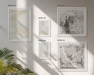 Set di quadri incorniciati con design a texture pittorica minimalista
