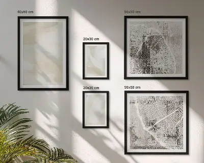 Set di quadri incorniciati con design a texture pittorica minimalista