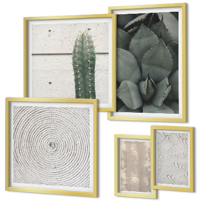 Set di quadri incorniciati Trame estive dal sapore tropicale