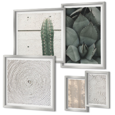 Set di quadri incorniciati Trame estive dal sapore tropicale