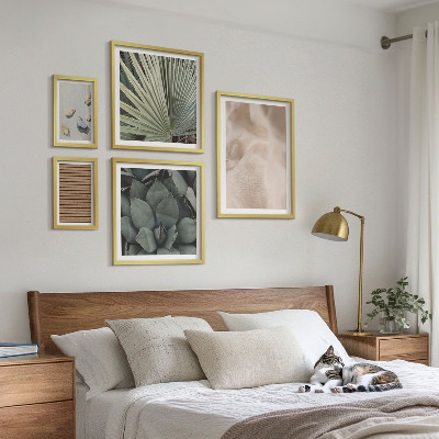 Polittico con cornice Trame di pietre, legno e tessuti
