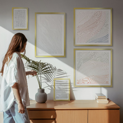 Set di 5 quadri Strutture luminose, motivi a stringa