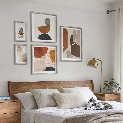Polittico con cornice Decorazioni astratte dipinte