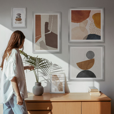 Polittico con cornice Decorazioni astratte dipinte