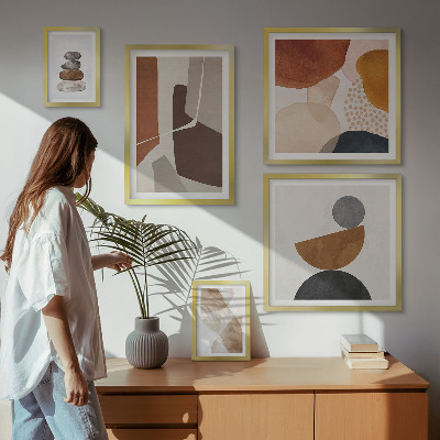 Polittico con cornice Decorazioni astratte dipinte