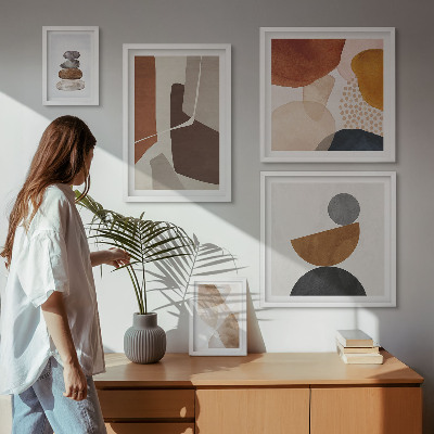Polittico con cornice Decorazioni astratte dipinte
