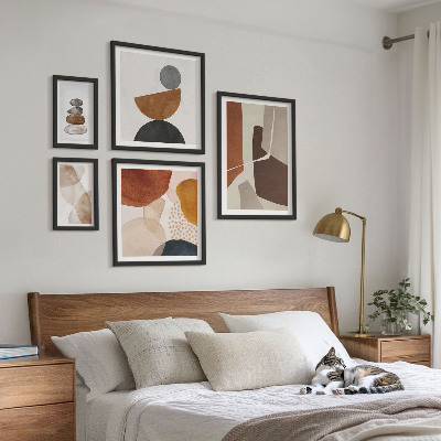 Polittico con cornice Decorazioni astratte dipinte