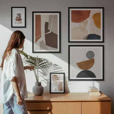 Polittico con cornice Decorazioni astratte dipinte