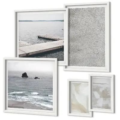 Set di 5 quadri con design astratto e texture moderne