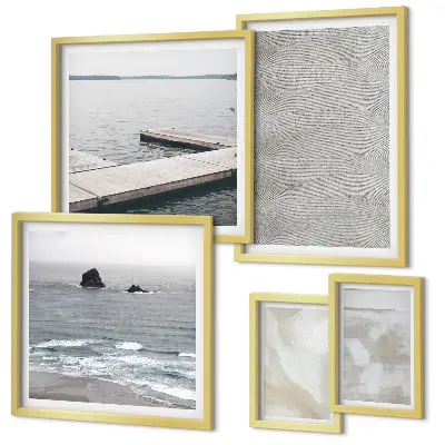 Set di 5 quadri con design astratto e texture moderne