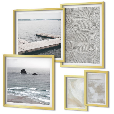 Set di 5 quadri Design astratto, texture moderne