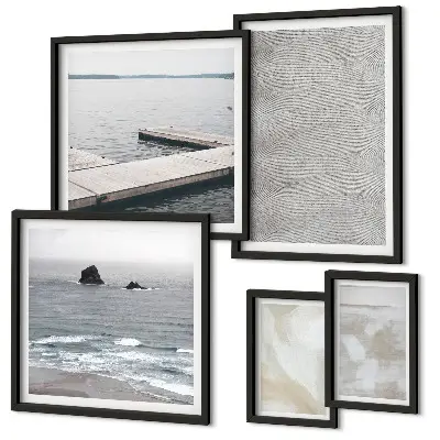 Set di 5 quadri con design astratto e texture moderne