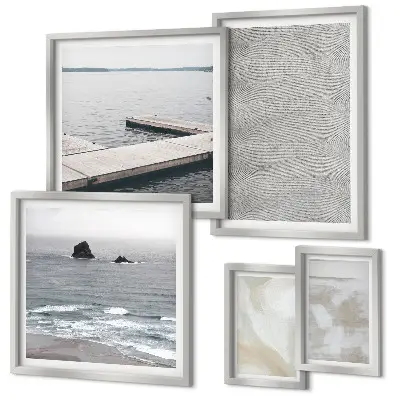 Set di 5 quadri con design astratto e texture moderne
