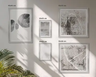Set di quadri incorniciati con forme astratte moderne