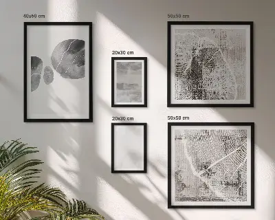 Set di quadri incorniciati con forme astratte moderne