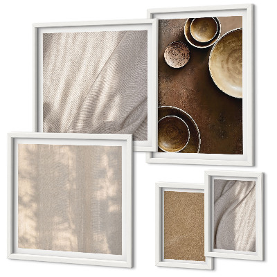 Set di 5 quadri Strutture di texture minimaliste