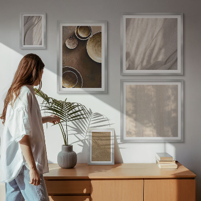 Set di 5 quadri Strutture di texture minimaliste
