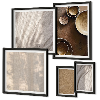 Set di 5 quadri Strutture di texture minimaliste