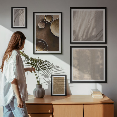 Set di 5 quadri Strutture di texture minimaliste