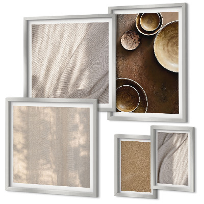 Set di 5 quadri Strutture di texture minimaliste