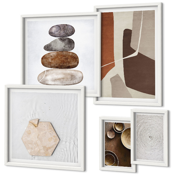 Set di quadri incorniciati Texture arte moderna