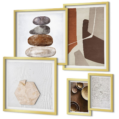 Set di quadri incorniciati Texture arte moderna