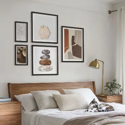 Set di quadri incorniciati con design a texture di arte moderna