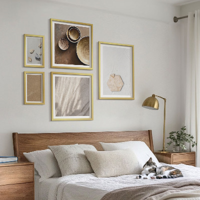 Set di 5 quadri Texture minimaliste calde