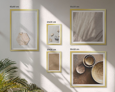Set di 5 quadri Texture minimaliste calde