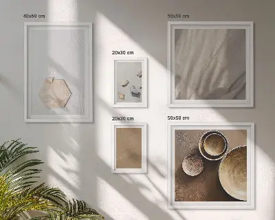 Set di 5 quadri con texture minimalista dai toni caldi