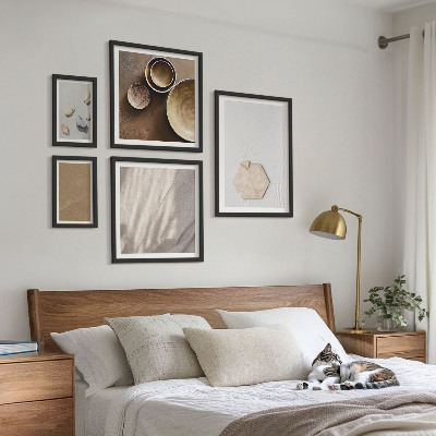 Set di 5 quadri Texture minimaliste calde