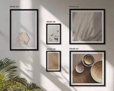 Set di 5 quadri con texture minimalista dai toni caldi