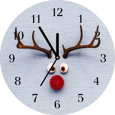 Zegar ścienny Renifer Rudolf Świeta
