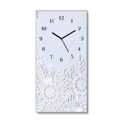 Orologio verticale in vetro Pionowy-Fiocchi di neve Inverno Neve