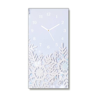 Orologio verticale in vetro Pionowy-Fiocchi di neve Inverno Neve