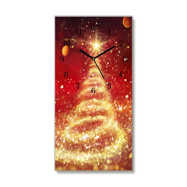 Orologio verticale in vetro Pionowy-Albero di Natale astratto Natale Inverno