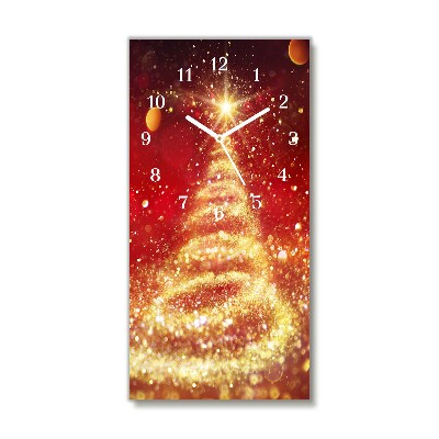 Orologio verticale in vetro Pionowy-Albero di Natale astratto Natale Inverno