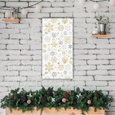 Orologio verticale Pionowy-Fiocchi di neve invernali di Natale